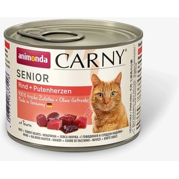 Animonda Carny Senior hovädzie a morčacie srdiečka 6 x 200 g
