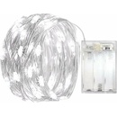 Senzanakupy Vánoční mikro řetěz na baterie 10 m 100 LED s časovačem, studená bílá