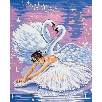 Norimpex - Puzzle Diamant painting: Swan Lake 30x40cm - 1 - 39 piese