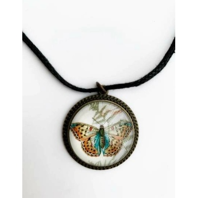 Fashion Jewelry Náhrdelník oranžový motýlek 1-lo087