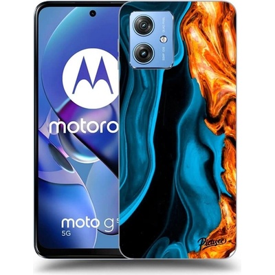 Picasee silikónové Motorola Moto G54 5G - Gold blue čierne