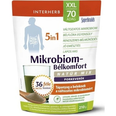 Interherb Mikrobiom 5v1 natúr probiotický a vlákninový mix pre zdravé črevá 210 g