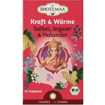 Shoti Maa Био чай Kraft & Wärme - салвия, джинджифил и бъз - 16 пакетчета чай