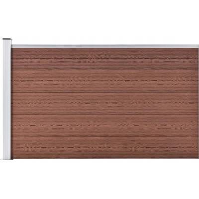 zahrada-XL Zahradní plot dřevoplast 175 x 105 cm hnědý