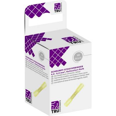 TRU COMPONENTS T1904C070 krimpovacie spojka so zmršťovacou bužírkou 4 mm² 6 mm² úplne izolované žltá 10 ks