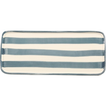 Zafferano Чиния за сервиране Lido раирана 26, 5 см сива (RIG0409)