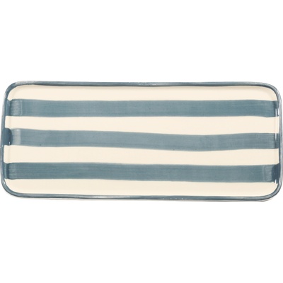 Zafferano Чиния за сервиране Lido раирана 26, 5 см сива (RIG0409)