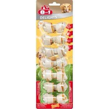 8in1 8in1 Delights Bones Chicken XS - Деликатесно лакомство кокали за мини кучета с пилешко месо, 2 блистера х 7 броя