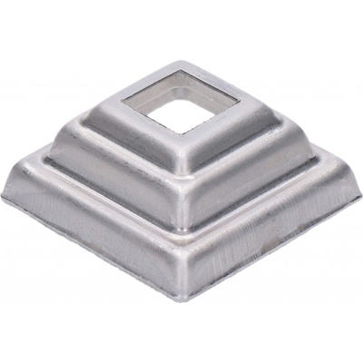 Krytka plechová, 44x44x20mm, diera:14x14mm, výlisok