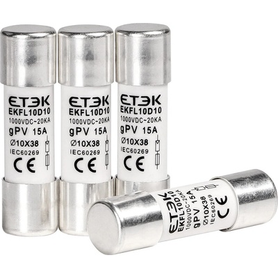 CB Elektro Valcová poistka pre solárne systémy CH10x38 30A 1000V DC EKFL10D (ETEK)