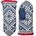 Hestra Ръкавици Hestra Nordic Wool Mitt Gloves - Medium Blue / Offwhite - размер 7 (EU) (202-1200-0312)