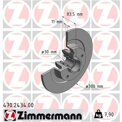 Brzdový kotouč ZIMMERMANN 470.2434.00 (470243400)