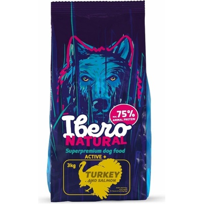 Ibero Natural Adult Dog Active Plus Turkey & Salmon 3 kg