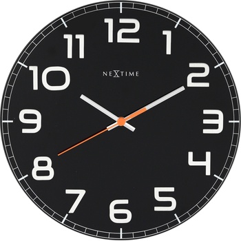 NeXtime Стенен часовник Classy Round черен (8817zw)