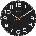 NeXtime Стенен часовник Classy Round черен (8817zw)