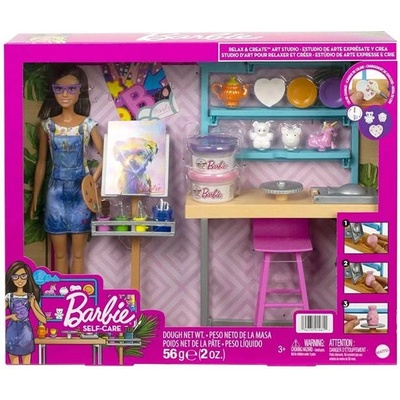 Mattel Комплект за игра Кукла Barbie, Студио на художник, 25+ творчески части, 1710297