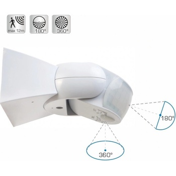 Lightex Сензор за движение, 180/360, 12м, 300W, IP65, бял - Lightex (650AZ0001008)