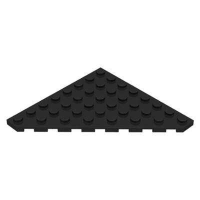 Lego 30504 Black Wedge, Plate 8 x 8 Cut Corner