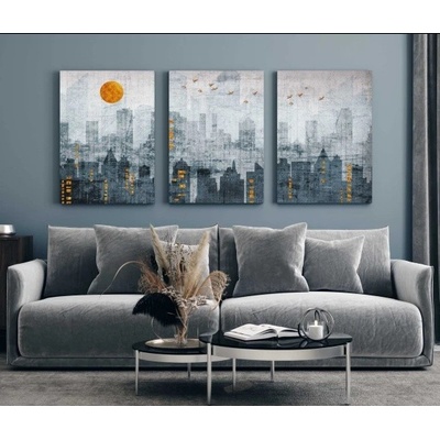 Divio Třídílný obraz na plátně, vzor 20381 Velikost: 60x120 cm