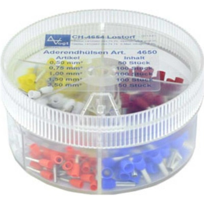 Vogt Verbindungstechnik 737035 sada dutiniek 0.5 mm², 0.75 mm², 1 mm², 1.5 mm², 2.5 mm² čiastočne izolované oranžová, bi