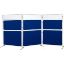 2x3 Modular textilná tabuľa 120x180 k paravánu / filcový modrý povrch / ALU rám