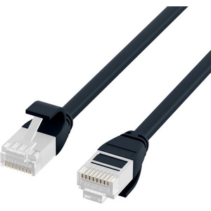 EFB Elektronik EFB, RJ45 към RJ45, категория 6а, неекранирана U-UTP, TPE, Ultraflex 3.6 мм, Черна, 1 м (K8108SW.1)