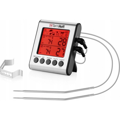 Teploměr Do Udírny Kuchyňské trouby 2x Sonda TermHoff THS-06 – Zboží Dáma