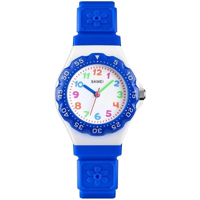 Skmei Детски часовник SKMEI Flower, Тъмно син, Различни цветове (SKMEI-1483-KIDS-DARK-BLUE)