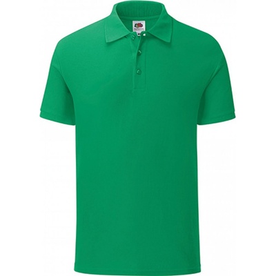 Fruit of the Loom pánská slim-fit polokošile Iconic s rozparky výrazná F512 zelená