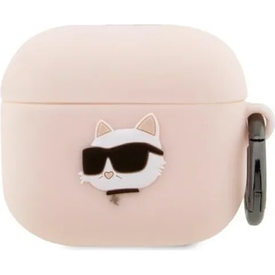 Karl Lagerfeld AirPods 3 розов силиконов калъф Choupette Head 3D (KLA3RUNCHP)