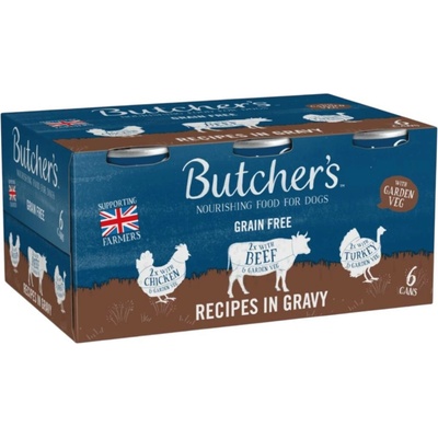 Butcher's Dog Original hovězí krůtí kuře 6 x 400 g