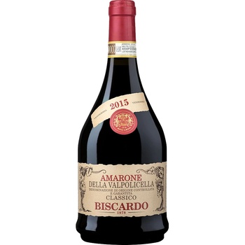 Biscardo Amarone DOCG Classico della Valpolicella červené 15,5% 0,75 l (čistá fľaša)
