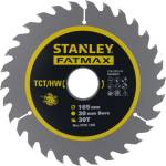 STANLEY - Пилен диск за дърво 165x30 мм, 30 зъба STA17015-XJ (STA17015-XJ)