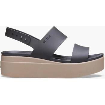 Crocs Сандали на платформа Crocs Women's Brooklyn Low Wedge Flat Sandals - Black/Mushrm