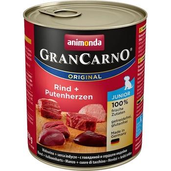 Animonda Gran Carno Junior hovädzie & morčacie srdcia 800 g
