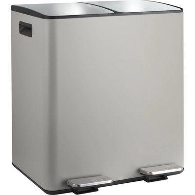 spirella Кафяво-сиво стоманено кошче за боклук 2x20 l за рециклиране с педал Aliya - Spirella (10.29479)