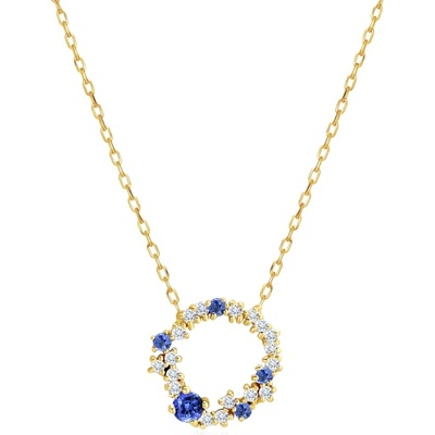 SAVICKI Колие с халка Savicki: злато, сини сапфири, диаманти