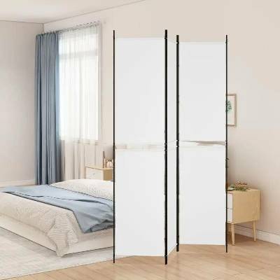 vidaXL Paraván textilní 150 × 220 cm bílý 3dílný 350242