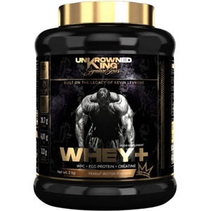 UnKrowned King Whey+ Protein | with Whey Concentrate, Egg Protein & Creatine [2000 грама] Фъстъчено масло
