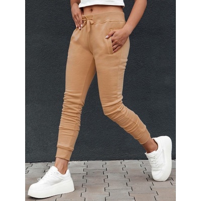 DStreet Dámské tepláky FITS coffee bílá kaki