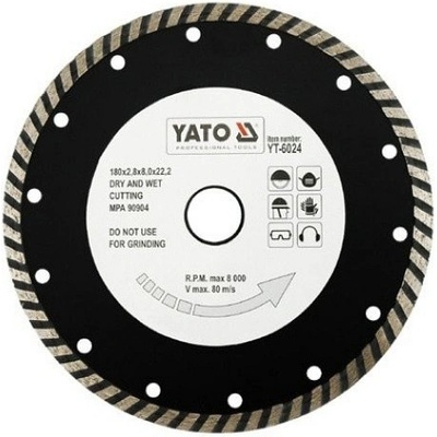Yato Kotouč diamantový 180 x 22,2 x 2,8 mm turbo