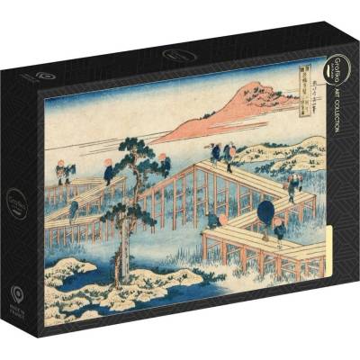 Grafika Hokusai Starobylý obraz osmidílného mostu v provincii Mikawa 1000 dílků
