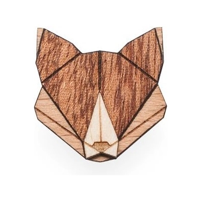 BeWooden Fox Brooch 1410