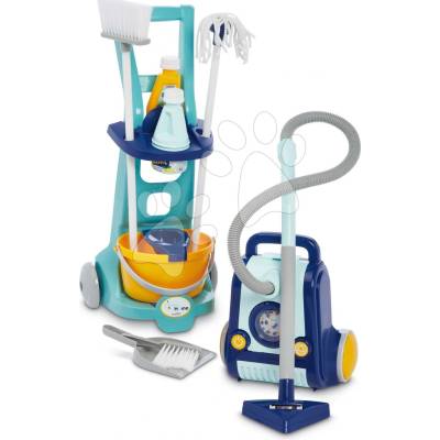 Úklidový vozík a vysavač Cleaning Trolley&Vacuum Cleaner Clean Home Écoiffier s 10 doplňky od 18 měsíců