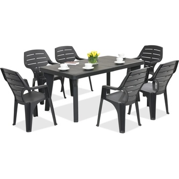 BICA Градински мебели Bergen/Marne за 6 души (BC437ANT + 6xBC27ANT)