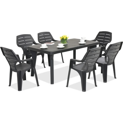 BICA Градински мебели Bergen/Marne за 6 души (BC437ANT + 6xBC27ANT)