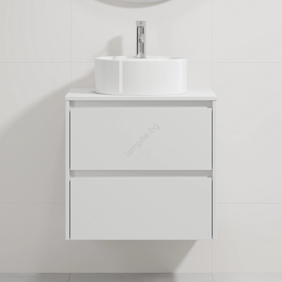 Bath Deluxe Шкаф за баня с мивка TRONDHEIM/VIKEDAL 60x57x46 см бял (SETBT0145B)