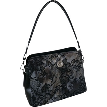 Черна чанта с цветя - Sofila