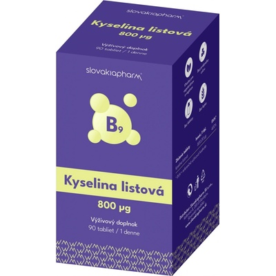 Slovakiapharm Kyselina listová 800 µg 90 ks