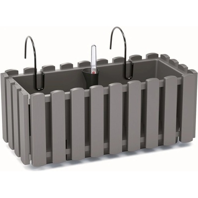 PlasticFuture Závesný kvetináč BOARDEE FENCYCASE W sivý, 58 cm